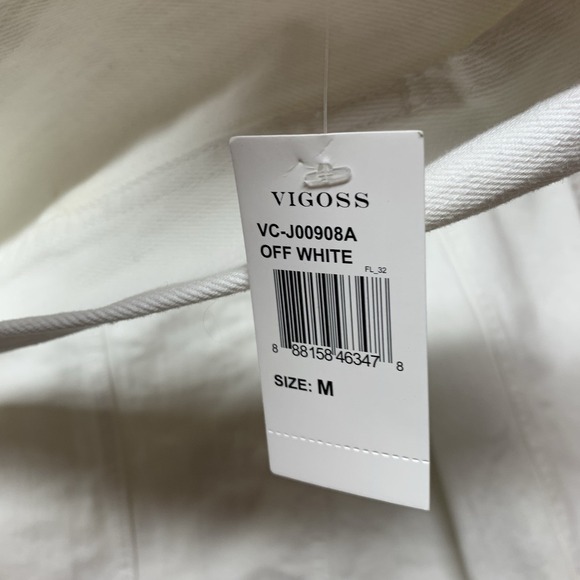 Vigoss Denim Jacket Womens Sz M White‎ Jean Petals Pearl Posy Pockets Western - Picture 6 of 13